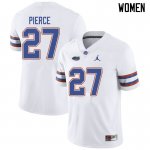 Women's Florida Gators #27 Dameon Pierce NCAA Jordan Brand White Authentic Stitched College Football Jersey KQU0162BO